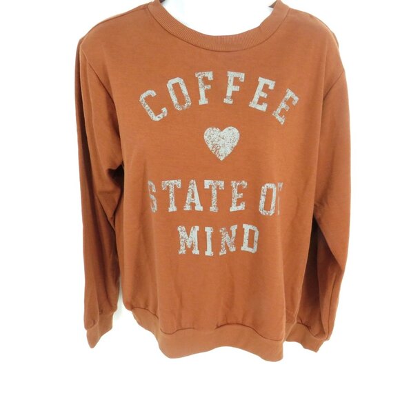 Fifth Sun Coffee State Of Mind Top Small  Fifth Sun Rust Brown $34 - Picture 1 of 4